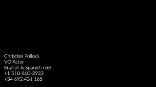 Christian Pollock voice actor reel