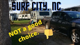 Mostly retired or long time dwellers.  $54.75/night for this? UGH!  :( Lanier's Campground, NC.