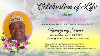 March 23, 2022 || Homegoing Service - Sister Elizabeth Baker