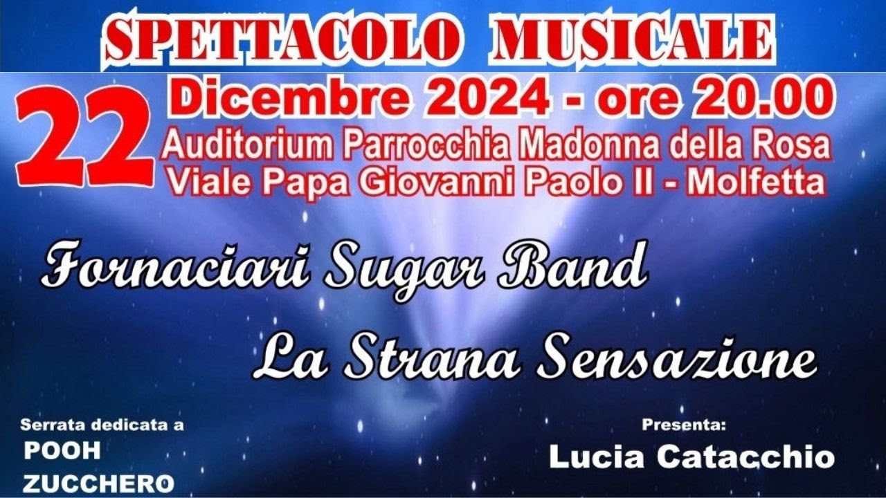 Breve Estratto Spettacolo Musicale 22 12 2024 Fornaciari Sugar Band breve-estratto-spettacolo-musicale-22-12-2024-fornaciari-sugar-band