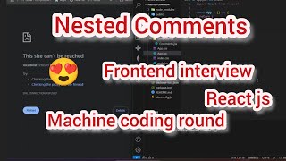 Frontend machine coding | nested comment in react js