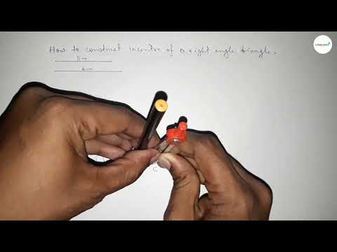 How to construct incentre of a right angle triangle. shsirclasses.