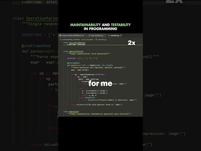 Maintainability & testability in Python.