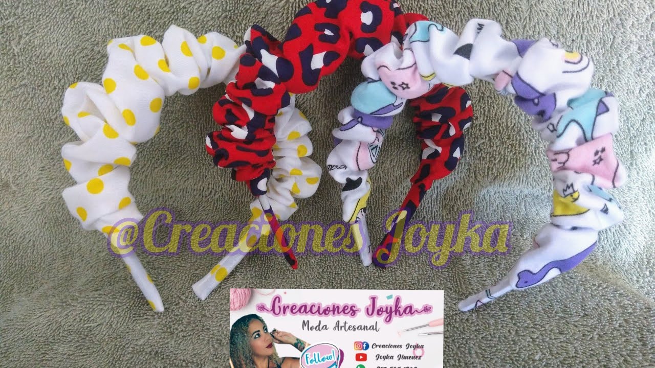 Diademas Scrunchies fácil y rápida. Diademas en Tela Scrunchies