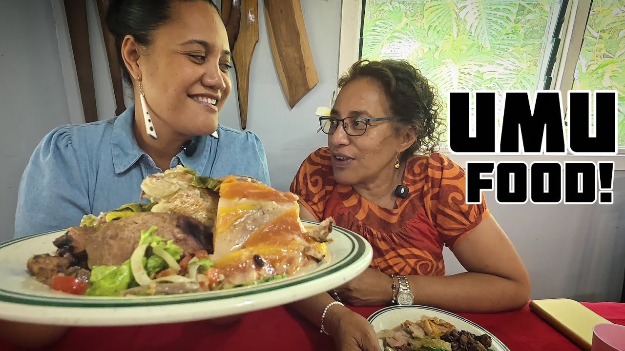 Umu Cooked Food For Sunday Lunch. Fish, Octopus, Niue Taro & More!
