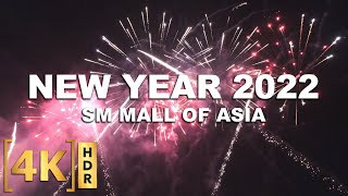 Welcoming The Year 2022 At Moa Complex  Sm By The Bay  4k Hdr  Fireworks Display  Philippines