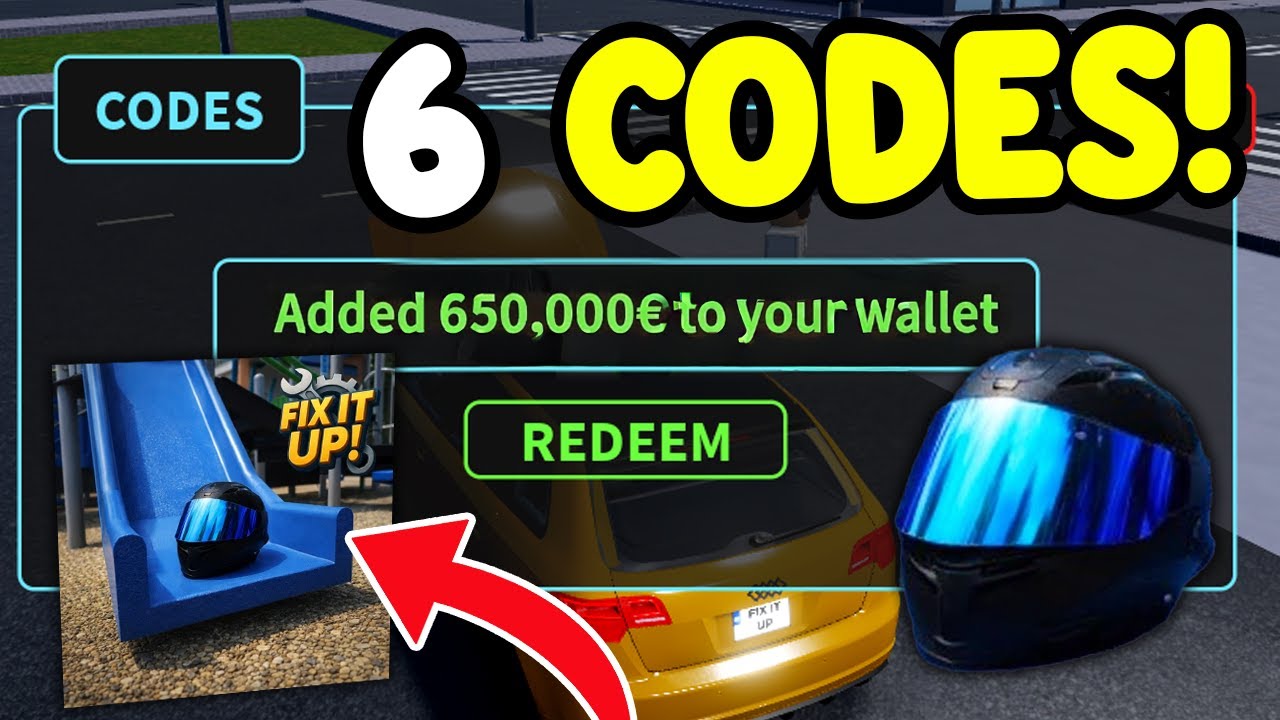 HELMETS CODES* ALL UPDATE 1.9.0 CODES FOR FIX IT UP IN JANUARY