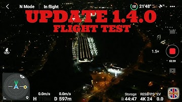 DJI Mini 2. Testing The New Update 1.4.0. On Android. Night Flight.