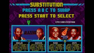 NBA Jam: Tournament Edition (Genesis)- Blazers Gameplay 1/2