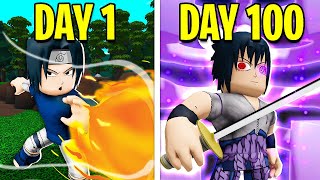 100 DAYS As SASUKE! (Roblox)