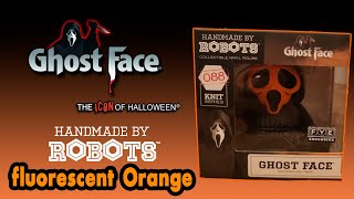 Ghost Face Fluorescent Orange Handmade By Robots Figure