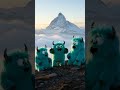Baby Yetis on a mountain adventure! 🏔️ Say cheese! 😄 #viral #cute #adorablevideo #cutestmoments