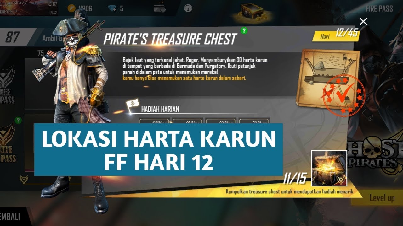 Lokasi Harta Karun Ff Hari Ke 12 Tips Dan Trik Free Fire