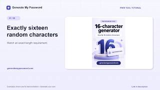 How to Generate a 16-Character Password | Exact-Length Tutorial