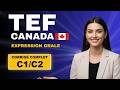 TEF Canada Expression Orale  Examen Officiel + Modèles de Réponses C1/C2