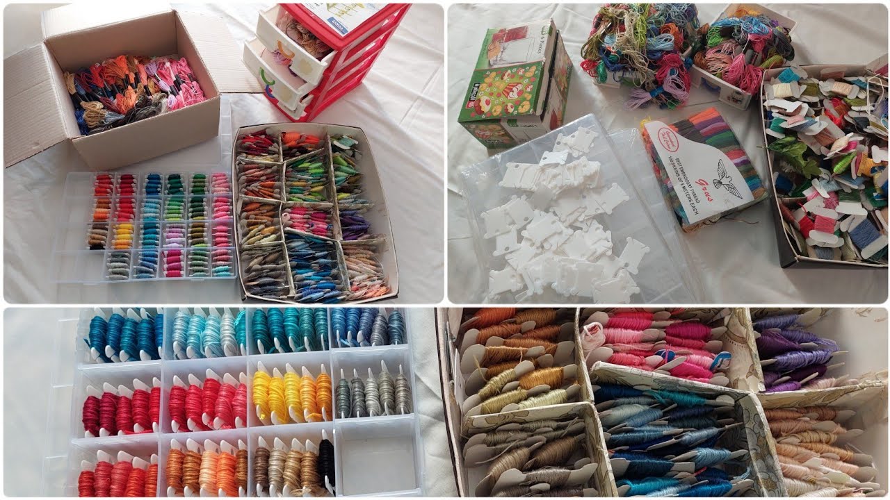 مشترياتي لادوات الاتطريز وترتبها