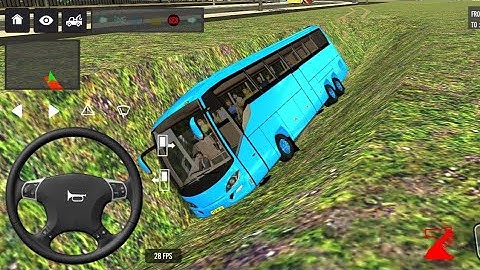 😱 Extreme Bus Driving on Hills |😭 Coach Bus Simulator India |🔥 Traffic Accident Challenge
