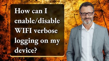 How can I enable/disable WIFI verbose logging on my device?