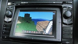 Minecraft in car on navigation SkodaAuto DX