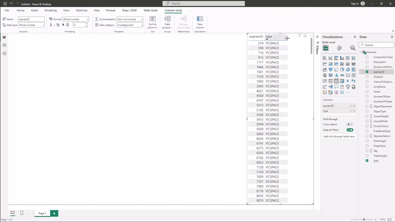 openbim component in Power BI 