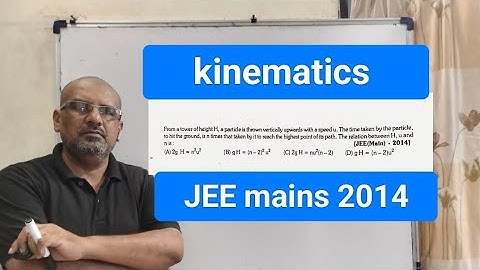 From a tower of height H, a particle is thrown vertically upwards with a speed u. The time taken by