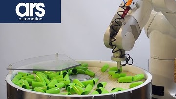 Flexible feeding of cosmetic components: FlexiBowl® integration with Staubli robot