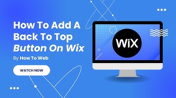 How To Add A Back To Top Button On Wix Step By Step Tutorial
