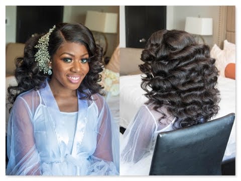 Hair By Lacey - Christie 💕 Hollywood waves have definitely been one of the  most popular hairstyles for brides. Love it paired with a clip helping to  keep one side pinned back.