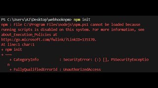 Running Script is disabled on this system :Error Fixed