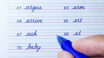 How to write 1200 words in English Cursive Writing | Cursive handwriting practice | 61 - 70