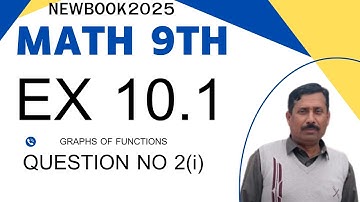 Class 9 Maths | Chapter 10 Graphs of Functions | Exercise 10.1 Q2(i) | New Book 2025