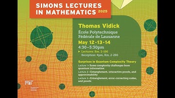 Thomas Vidick - Entanglement, error-correcting codes, and proofs, Simons Lecture Day 3