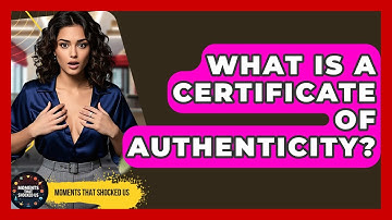 What Is A Certificate Of Authenticity? - Moments That Shocked Us