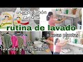 RUTINA DE LAVADO|usando jabón CARISMA||limpiando MI ÁREA de LAVADO|doblando ropa