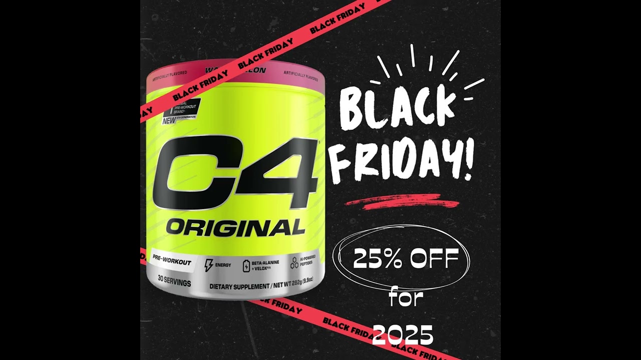 Save 25% off for 2025  on the Cellucor C4 Original Pre Workout 30 serve