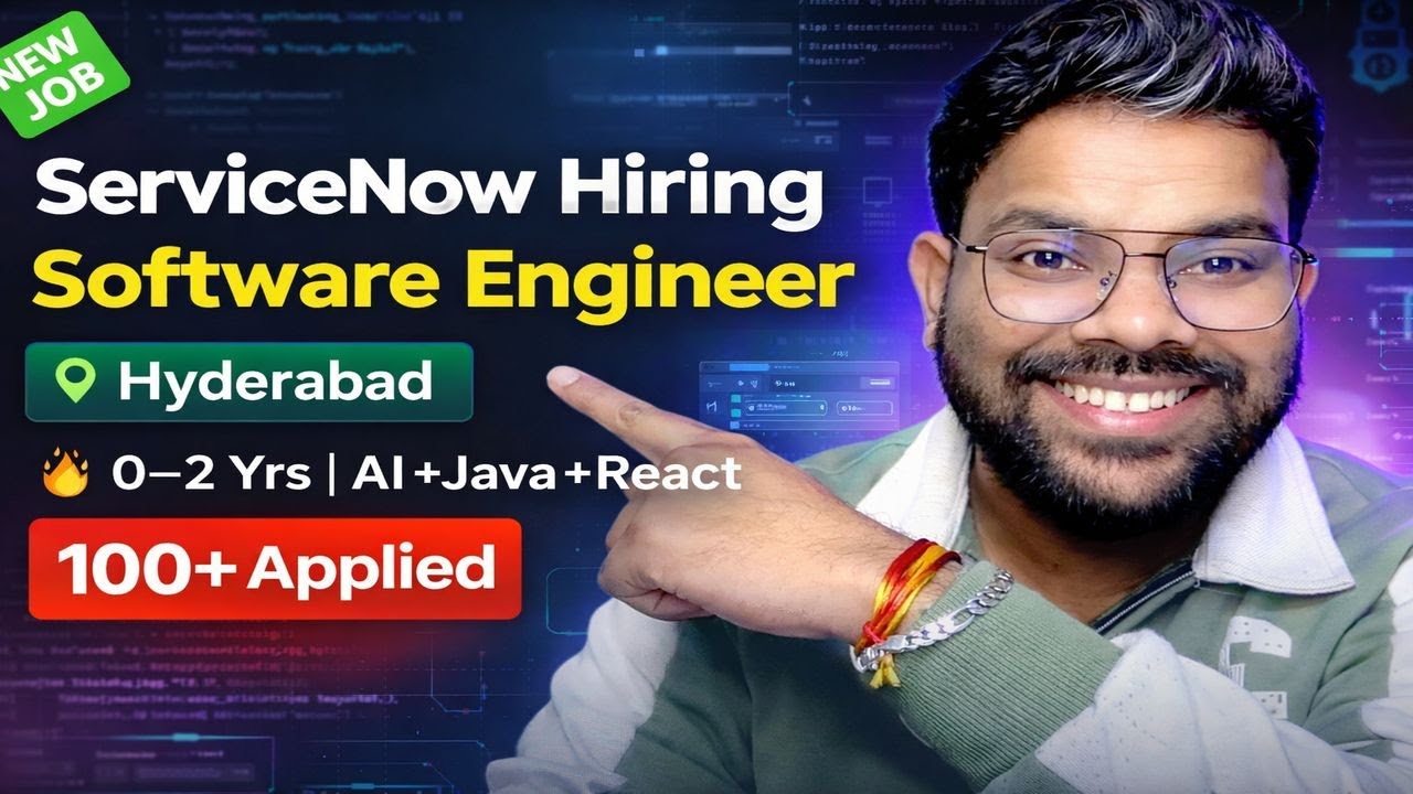 ServiceNow Hiring Software Engineer | 0–2 Yrs | AI + Java + React | Hyderabad 🔥