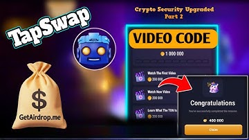 Tapswap Crypto Security Upgraded Part 2 | Tapswap Crypto Security Upgraded Part 2 Video code | Video