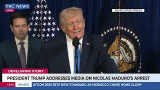 President Trump Addresses Media On Nicolas Maduro's Arrest