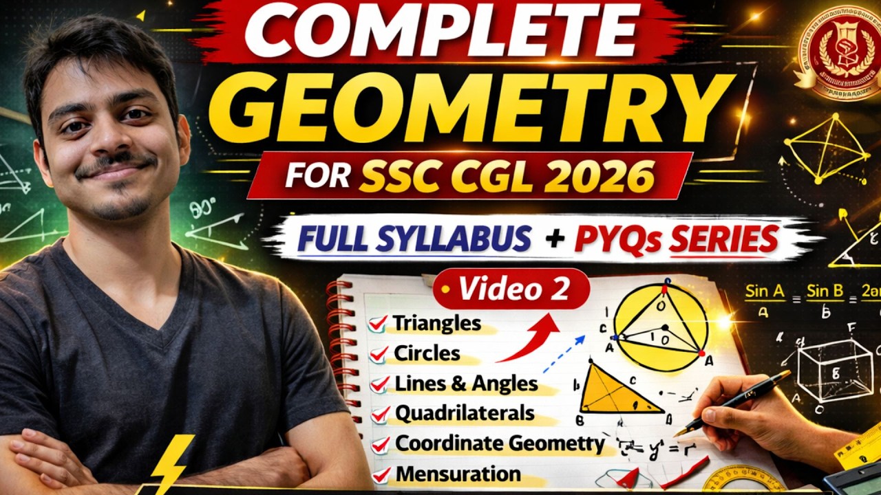 ✅ Complete Geometry for SSC CGL 2026 | Full Syllabus + PYQs Series | Video 2
