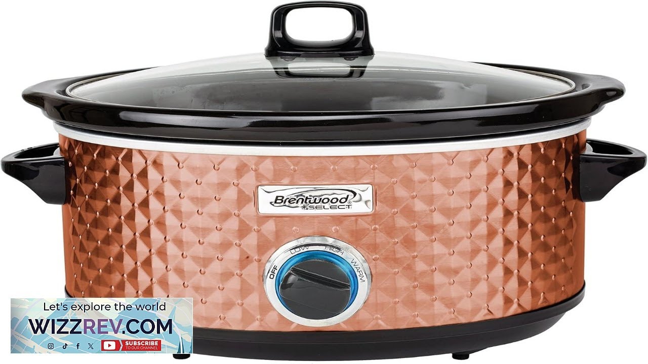 Brentwood Select 7 Quart Slow Cooker in Copper