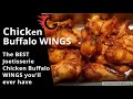 The BEST Joetisserie Chicken Buffalo WINGS you'll ever have - Kamado Joe using the basket.