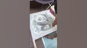 🐼 Super panda tuft 🐼 #tuft #tufting #panda #animals