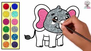 How to draw Peppa Pig  &Pedro Pony & Wheel Loader & Elephant & Unicorn  Tutorial for Kids | LifeKidz