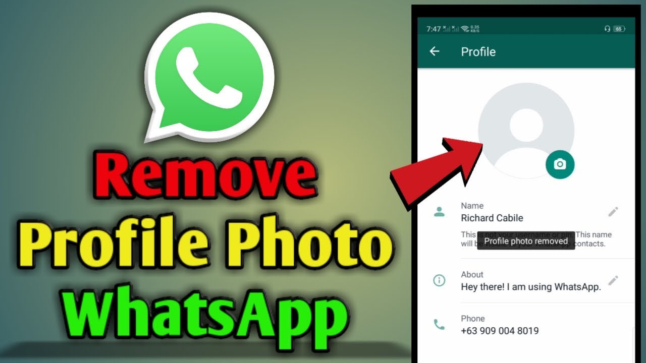 How to Remove Profile Picture on WhatsApp 