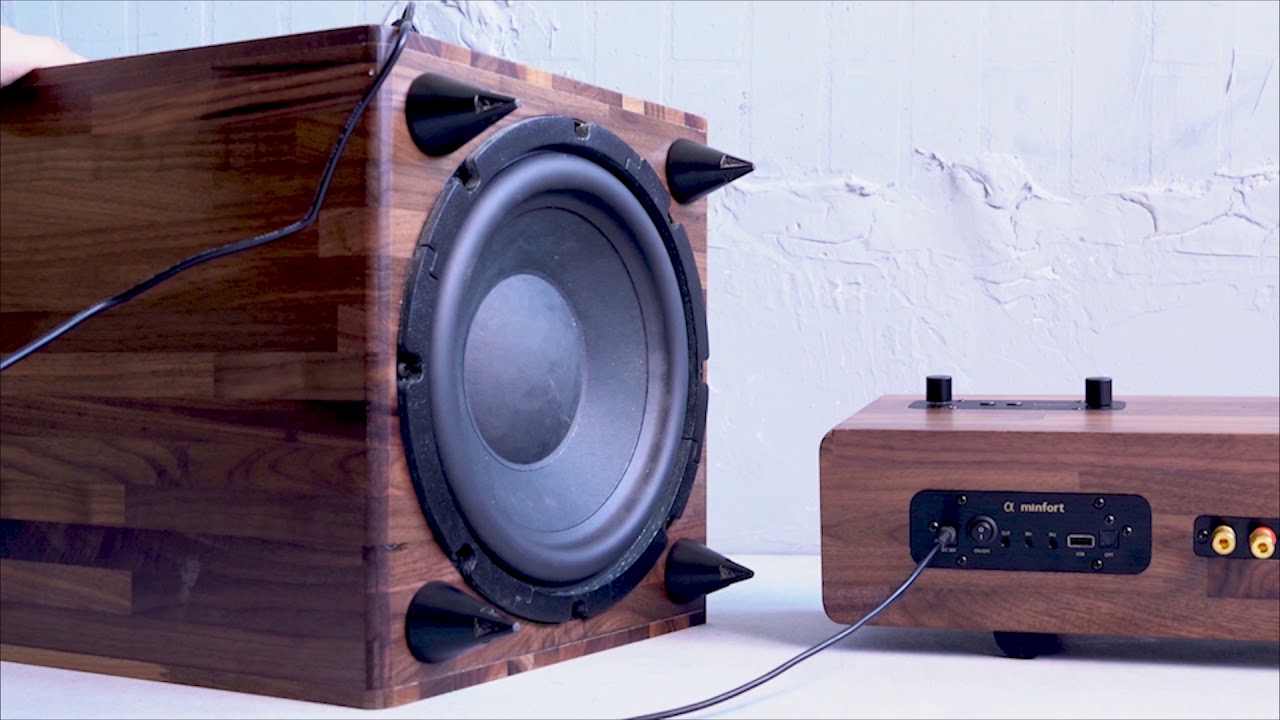 minfort soundbar α 氣動高音實木藍牙聲霸