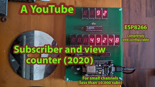Make a YouTube statistics counter using old LED displays & NodeMCU. Retro electronics look.
