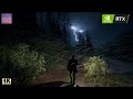 Forest walk in thunderstorm at night in red dead redemption 2  third person view  4k ultra