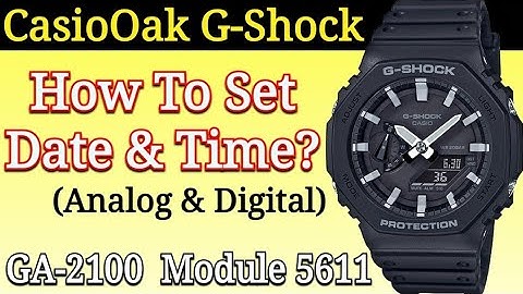 CasiOak G Shock GA-2100 Setting | How To Set Date, Day & Time (Module 5611)
