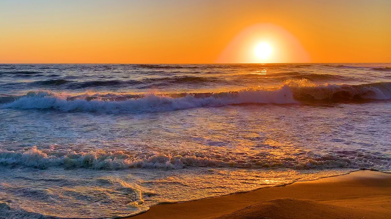 ocean waves sunset