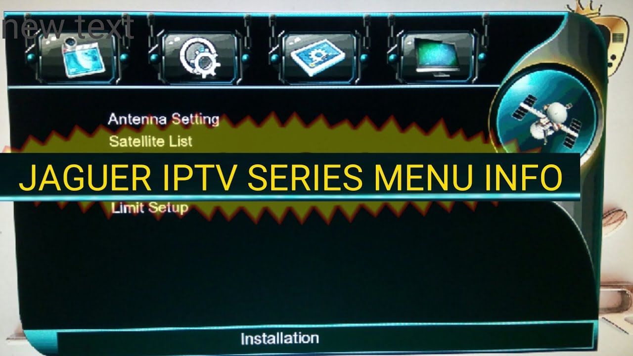1506TV SCB4 MENU TYPE NEW SOFTWARE WITH JAGUER IPTV SERIES